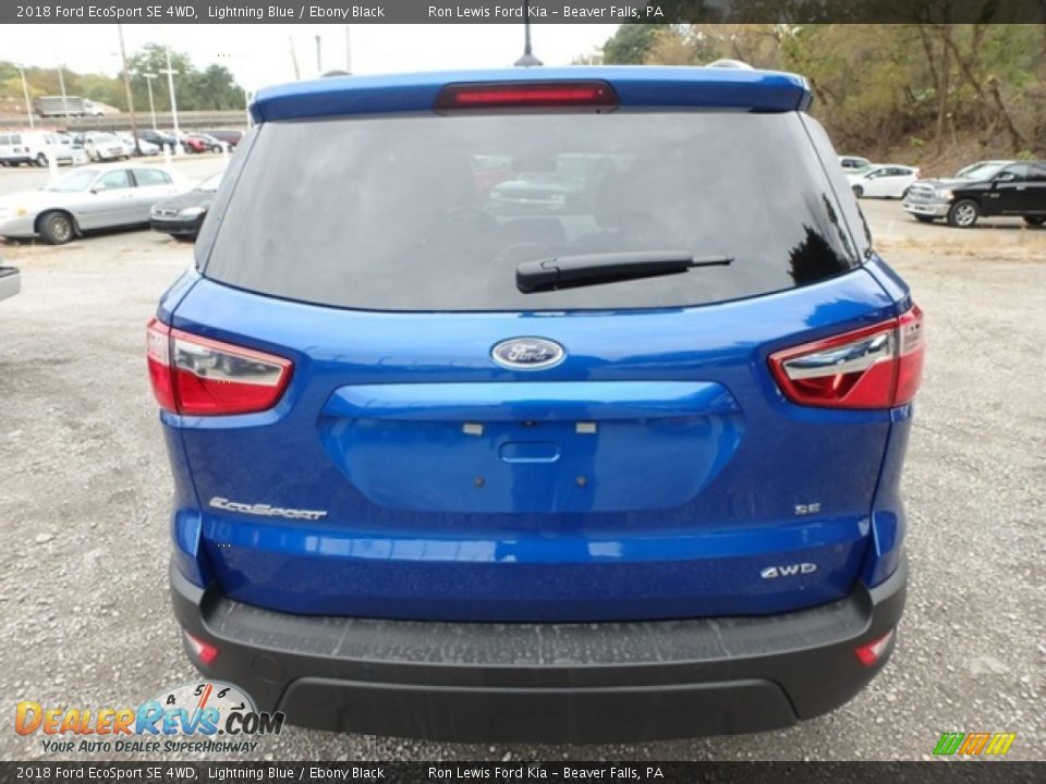 2018 Ford EcoSport SE 4WD Lightning Blue / Ebony Black Photo #4
