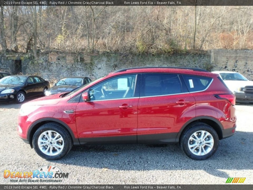 2019 Ford Escape SEL 4WD Ruby Red / Chromite Gray/Charcoal Black Photo #6