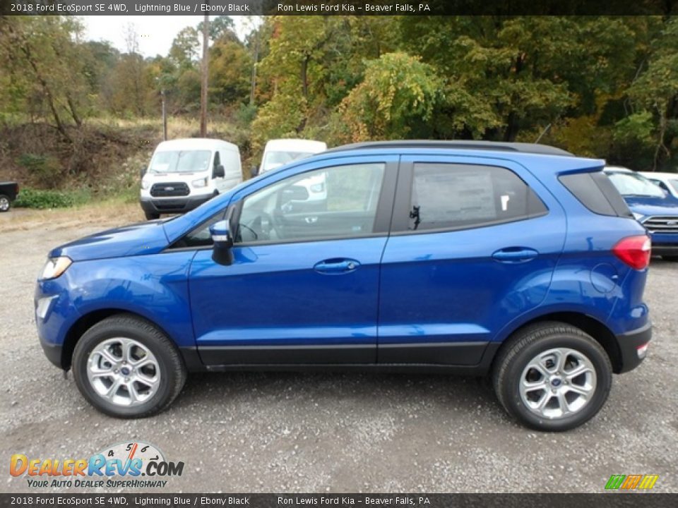 2018 Ford EcoSport SE 4WD Lightning Blue / Ebony Black Photo #6