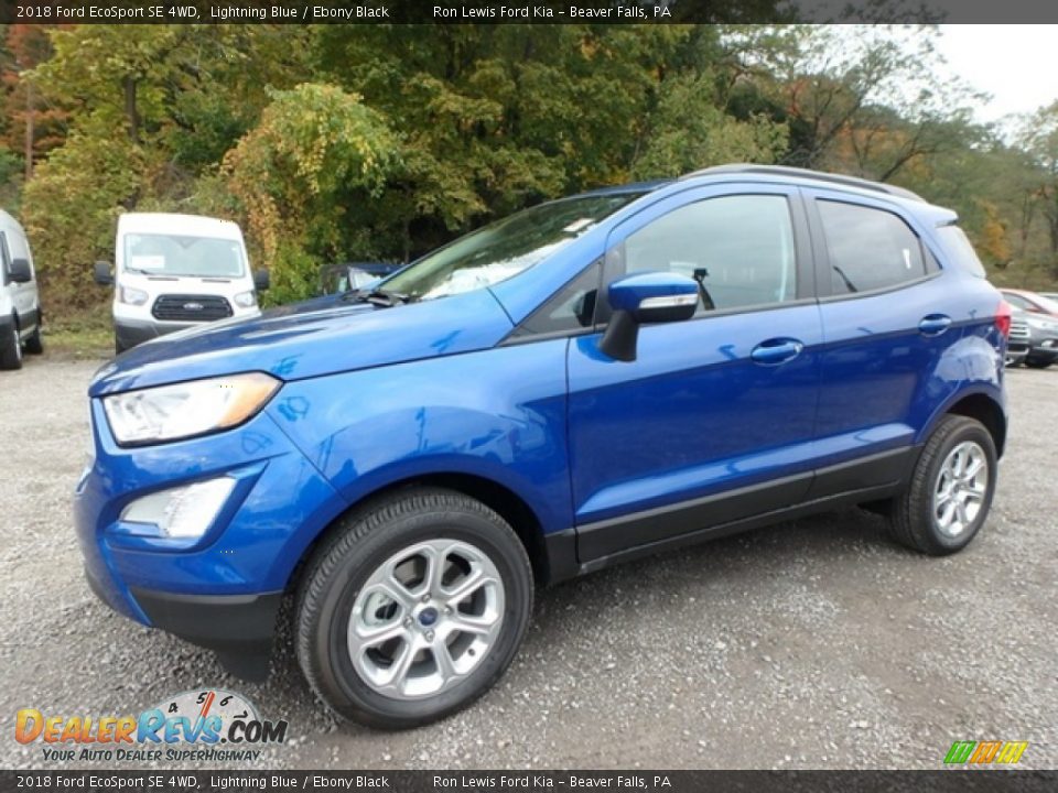 2018 Ford EcoSport SE 4WD Lightning Blue / Ebony Black Photo #7