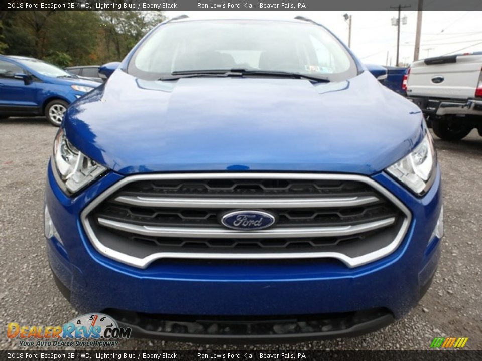 2018 Ford EcoSport SE 4WD Lightning Blue / Ebony Black Photo #8