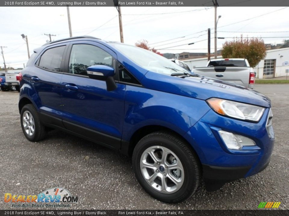 2018 Ford EcoSport SE 4WD Lightning Blue / Ebony Black Photo #9
