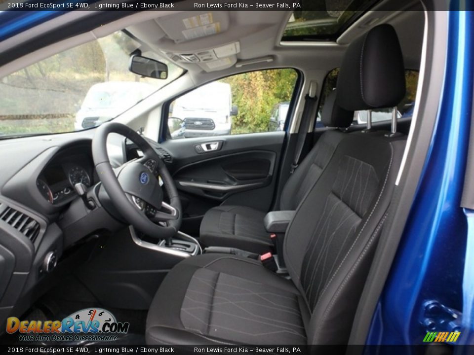 2018 Ford EcoSport SE 4WD Lightning Blue / Ebony Black Photo #11