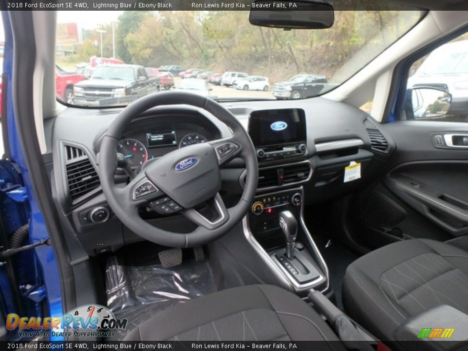 2018 Ford EcoSport SE 4WD Lightning Blue / Ebony Black Photo #13