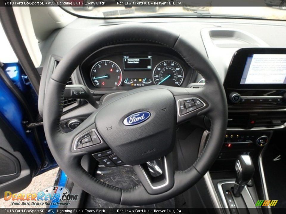 2018 Ford EcoSport SE 4WD Lightning Blue / Ebony Black Photo #18