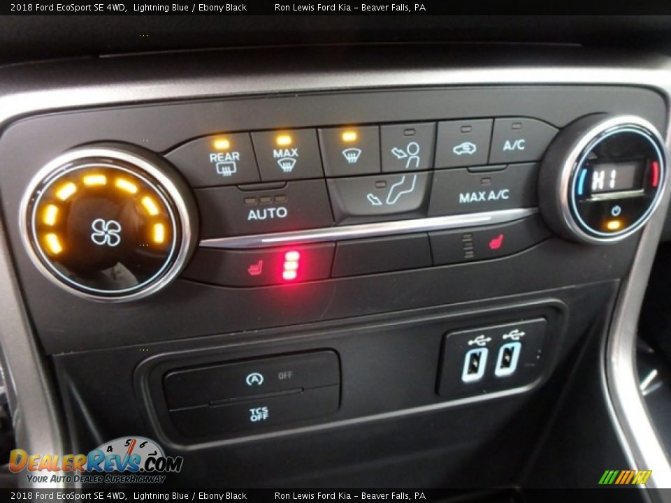 2018 Ford EcoSport SE 4WD Lightning Blue / Ebony Black Photo #20