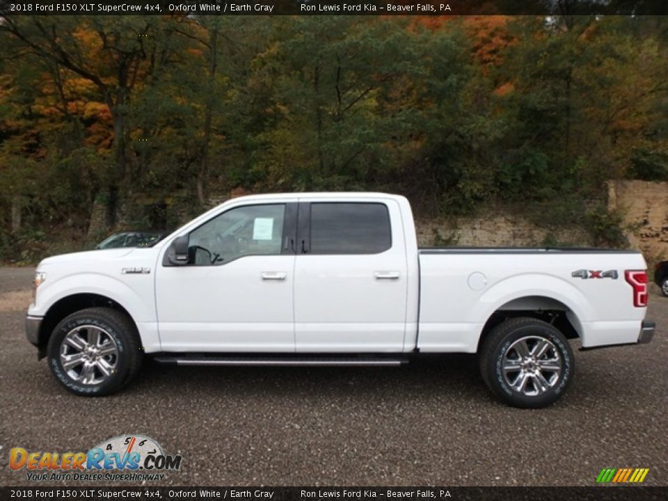 2018 Ford F150 XLT SuperCrew 4x4 Oxford White / Earth Gray Photo #5