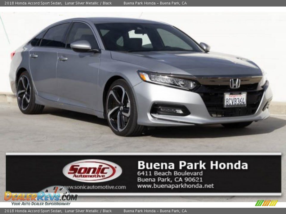 2018 Honda Accord Sport Sedan Lunar Silver Metallic / Black Photo #1