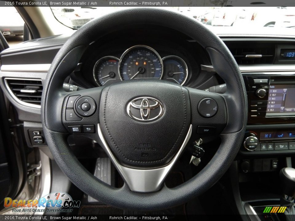 2016 Toyota Corolla LE Brown Sugar Metallic / Ash Photo #17