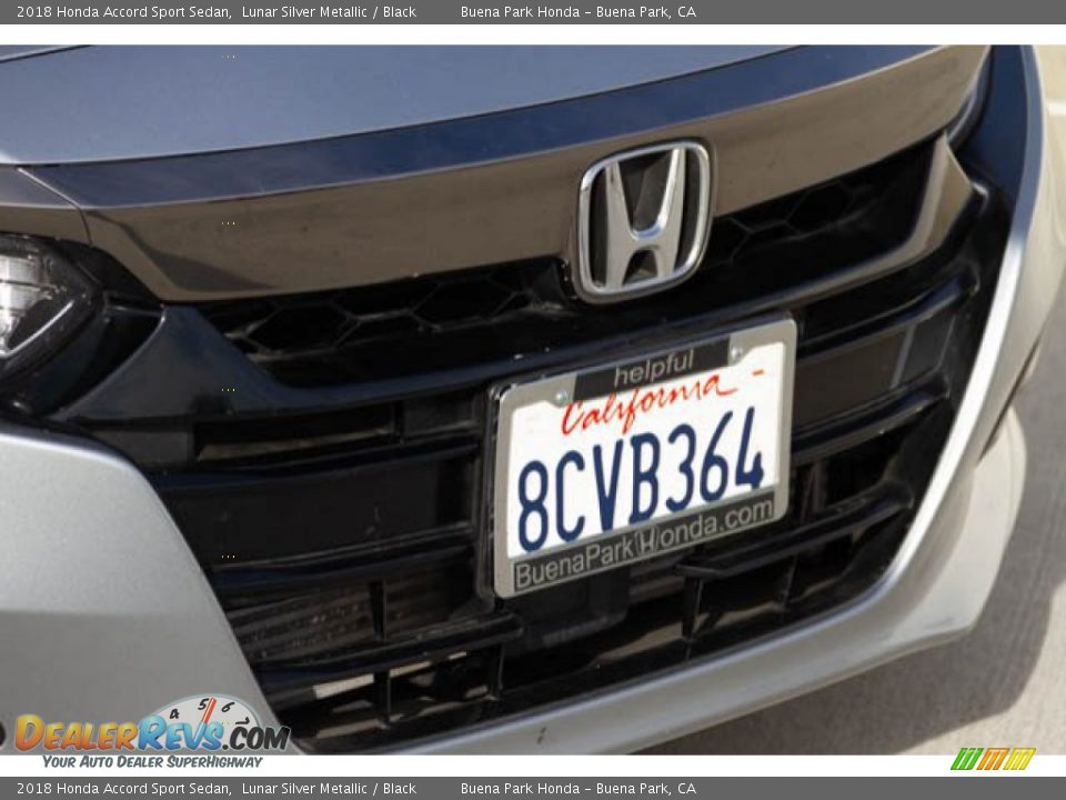 2018 Honda Accord Sport Sedan Lunar Silver Metallic / Black Photo #8