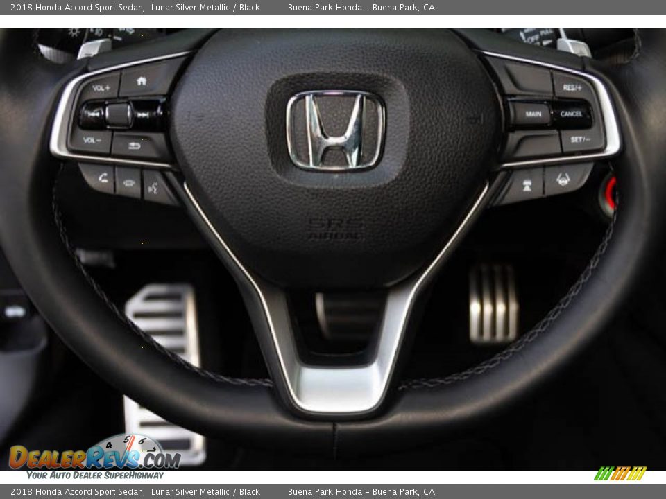 2018 Honda Accord Sport Sedan Lunar Silver Metallic / Black Photo #14