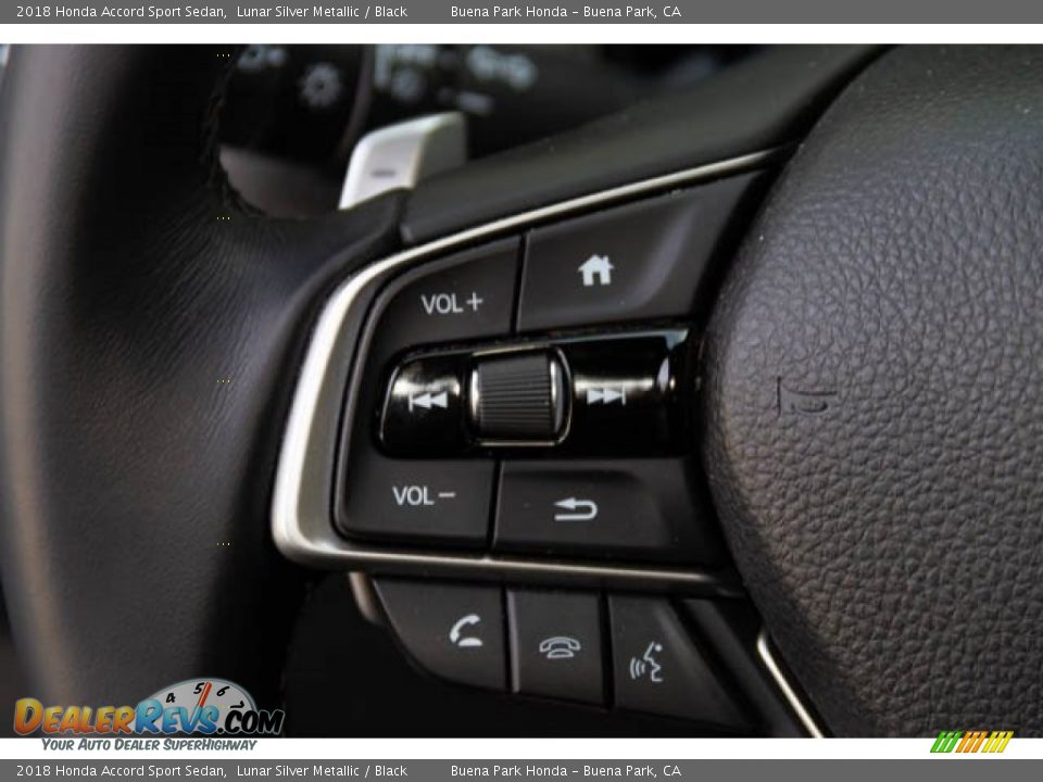 2018 Honda Accord Sport Sedan Lunar Silver Metallic / Black Photo #15