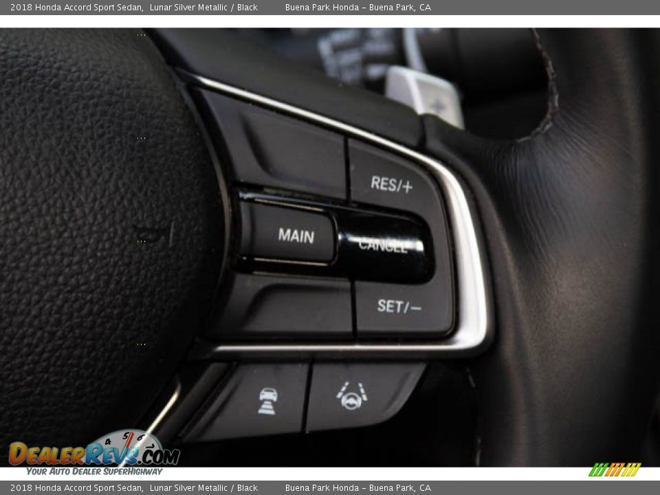 2018 Honda Accord Sport Sedan Lunar Silver Metallic / Black Photo #16