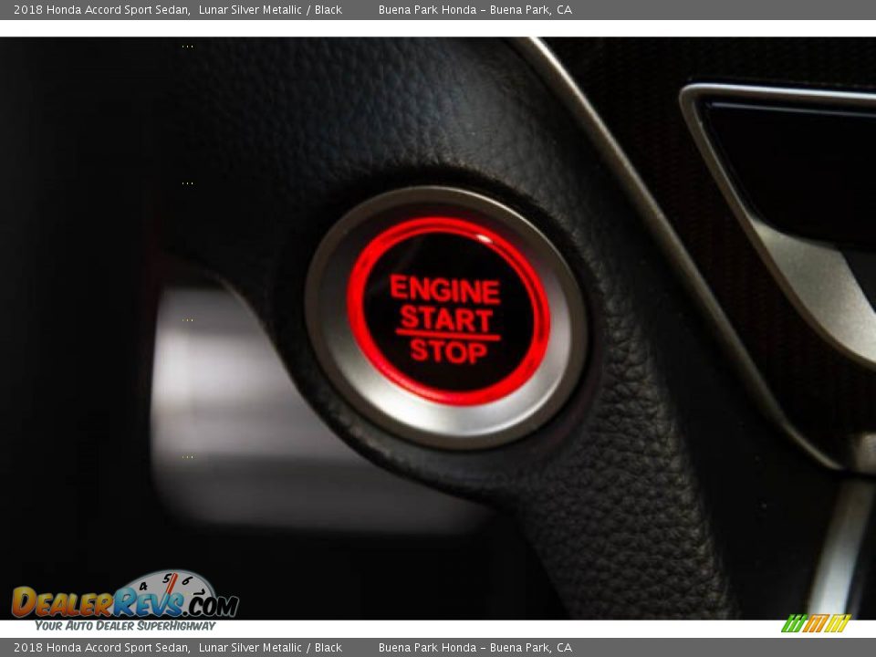 2018 Honda Accord Sport Sedan Lunar Silver Metallic / Black Photo #17