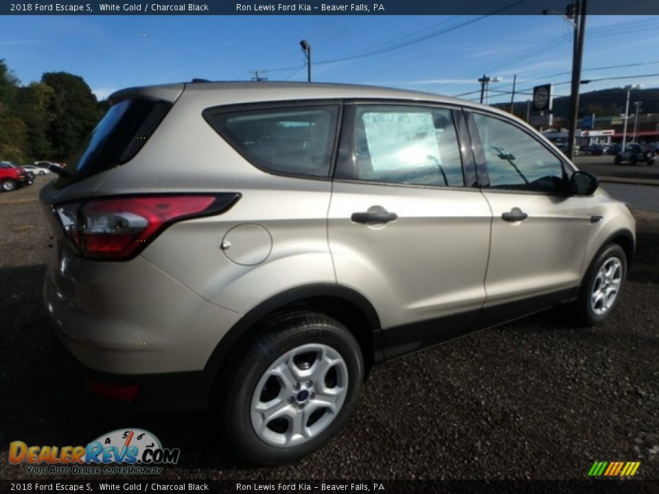 2018 Ford Escape S White Gold / Charcoal Black Photo #2