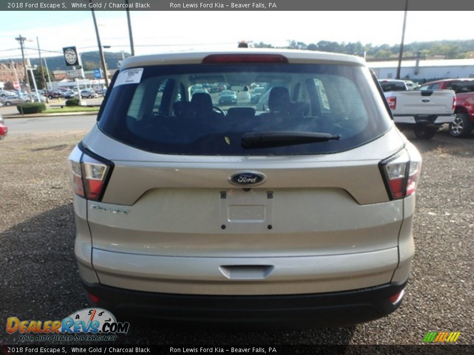 2018 Ford Escape S White Gold / Charcoal Black Photo #3