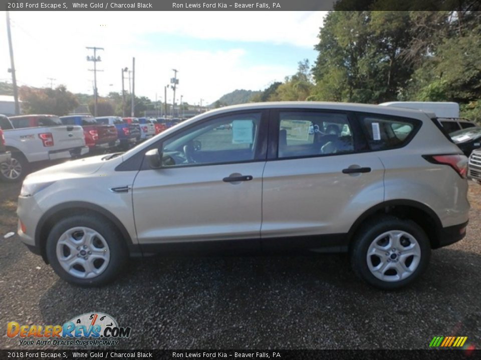 2018 Ford Escape S White Gold / Charcoal Black Photo #6
