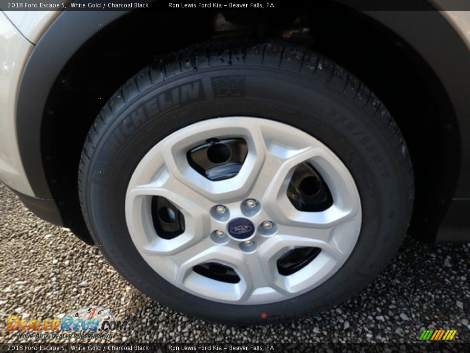 2018 Ford Escape S White Gold / Charcoal Black Photo #10