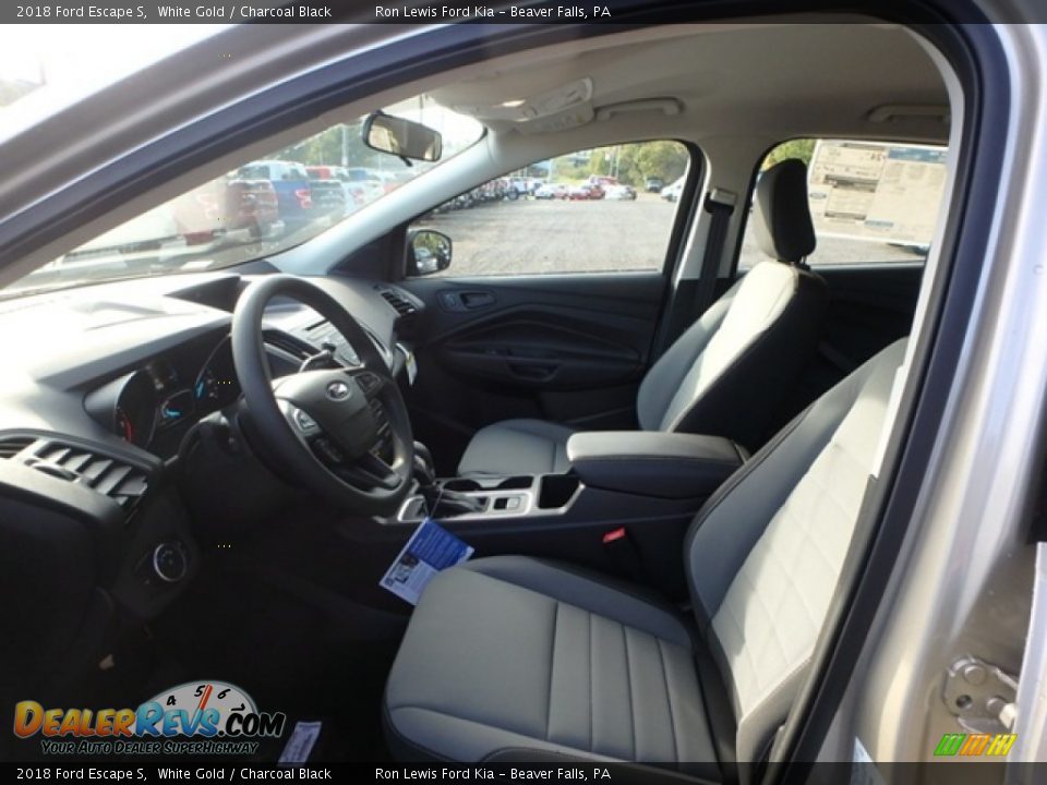 2018 Ford Escape S White Gold / Charcoal Black Photo #11