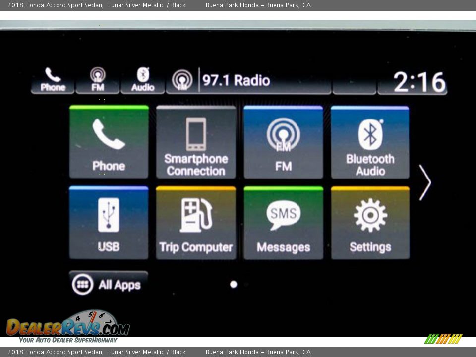 2018 Honda Accord Sport Sedan Lunar Silver Metallic / Black Photo #26