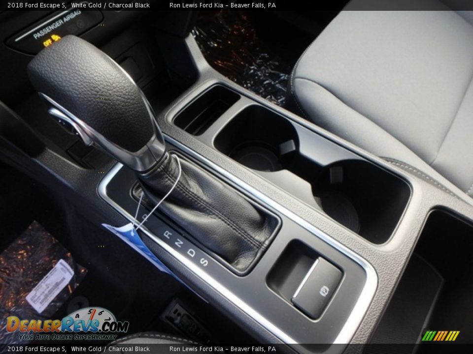 2018 Ford Escape S White Gold / Charcoal Black Photo #18