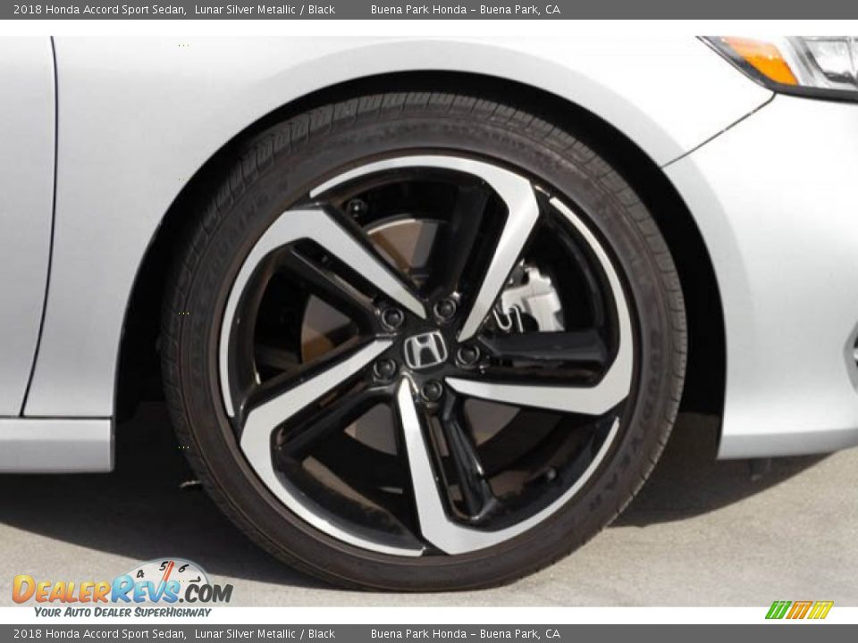 2018 Honda Accord Sport Sedan Lunar Silver Metallic / Black Photo #36