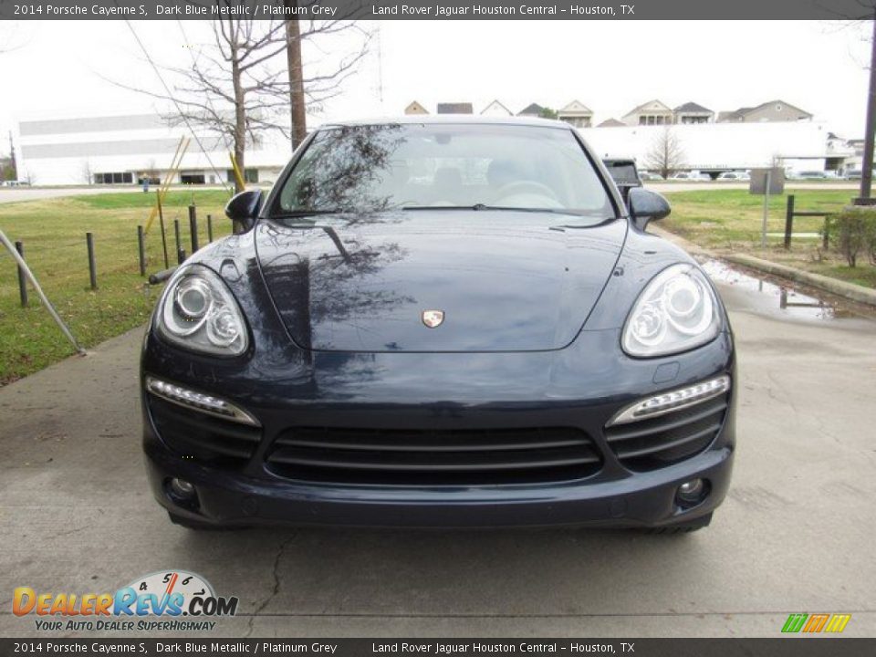 2014 Porsche Cayenne S Dark Blue Metallic / Platinum Grey Photo #11