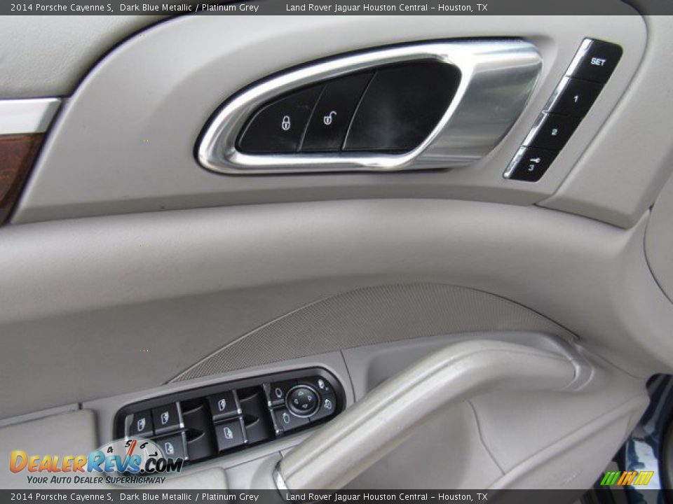 2014 Porsche Cayenne S Dark Blue Metallic / Platinum Grey Photo #26