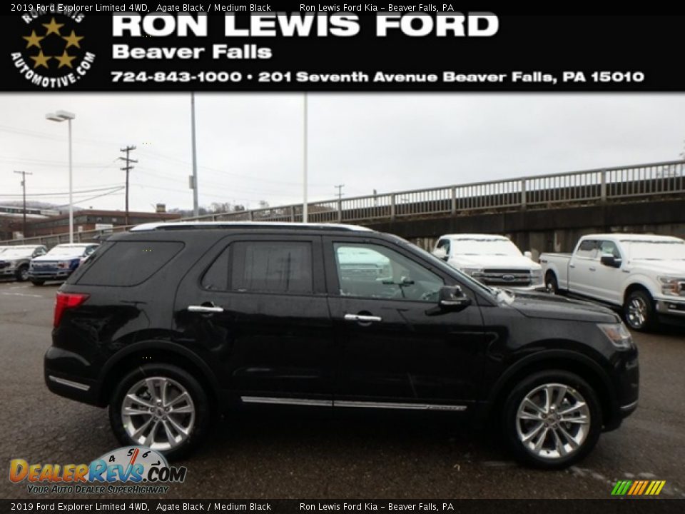2019 Ford Explorer Limited 4WD Agate Black / Medium Black Photo #1
