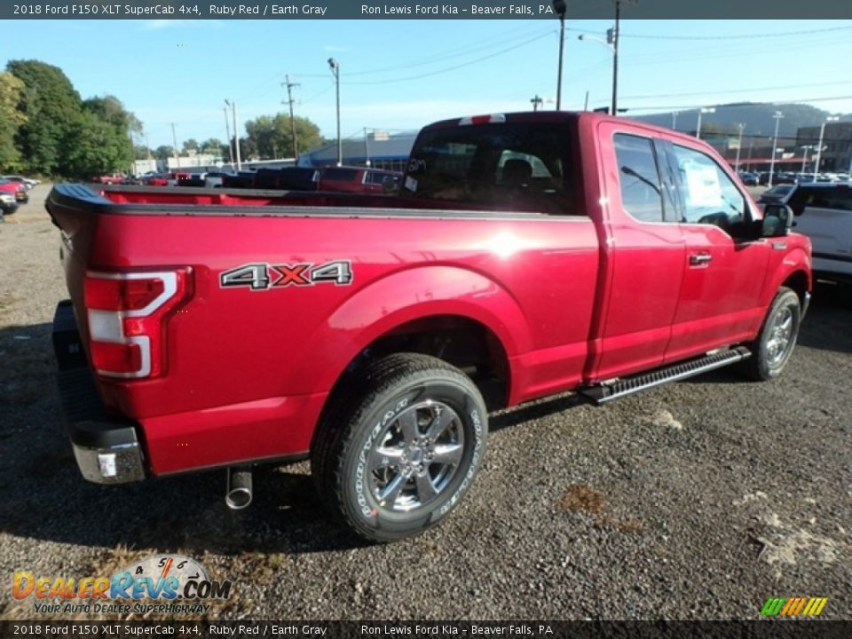 2018 Ford F150 XLT SuperCab 4x4 Ruby Red / Earth Gray Photo #2