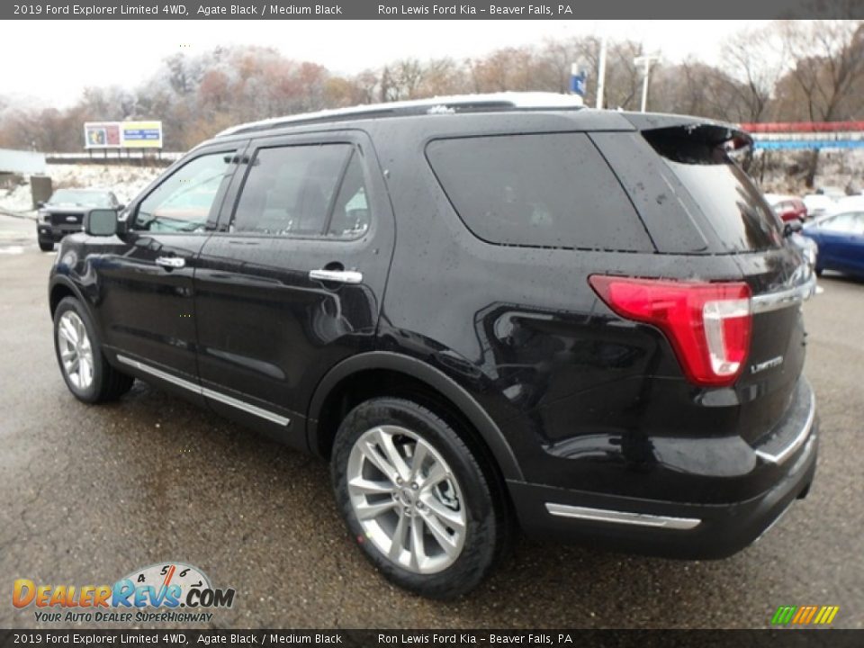 2019 Ford Explorer Limited 4WD Agate Black / Medium Black Photo #4