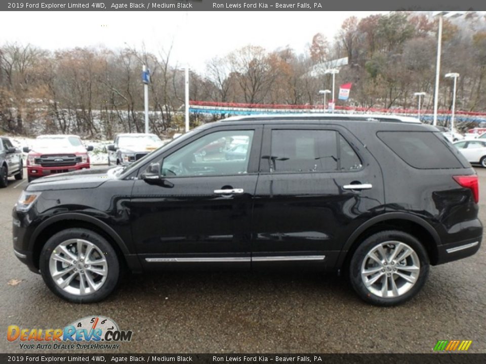 2019 Ford Explorer Limited 4WD Agate Black / Medium Black Photo #5