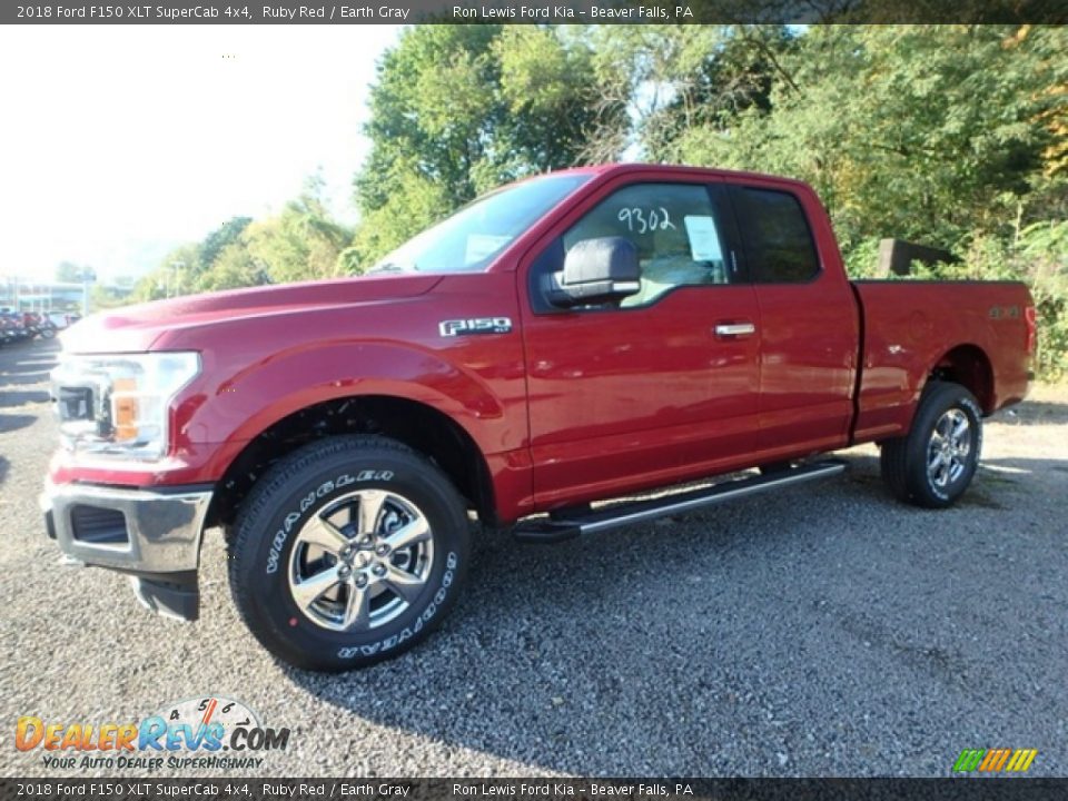 2018 Ford F150 XLT SuperCab 4x4 Ruby Red / Earth Gray Photo #6
