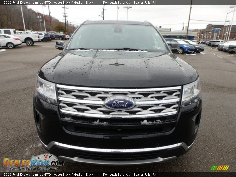 2019 Ford Explorer Limited 4WD Agate Black / Medium Black Photo #7