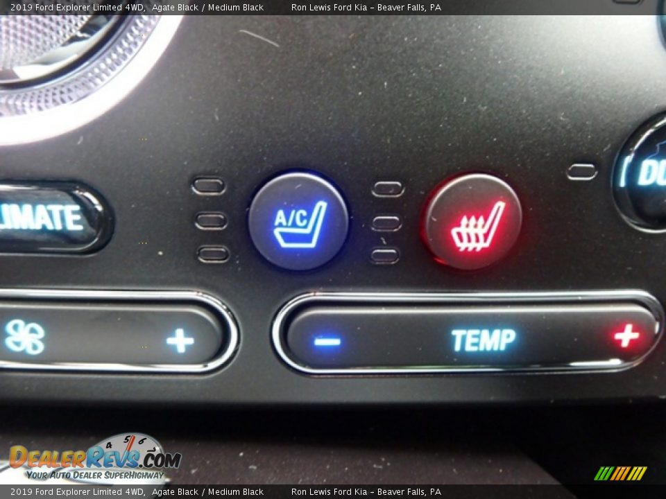 2019 Ford Explorer Limited 4WD Agate Black / Medium Black Photo #18