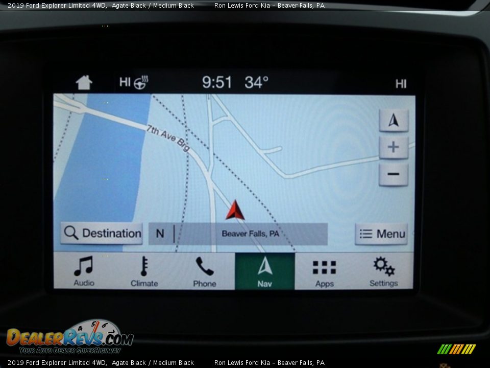 Navigation of 2019 Ford Explorer Limited 4WD Photo #19