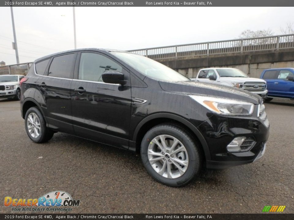 2019 Ford Escape SE 4WD Agate Black / Chromite Gray/Charcoal Black Photo #9