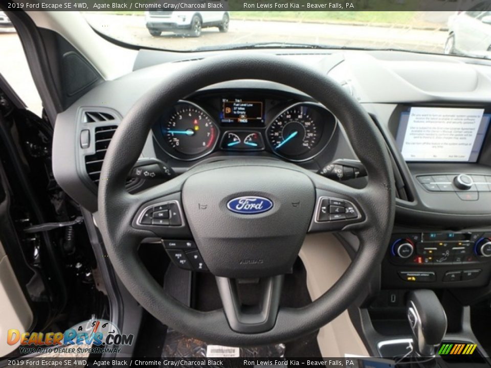 2019 Ford Escape SE 4WD Agate Black / Chromite Gray/Charcoal Black Photo #17