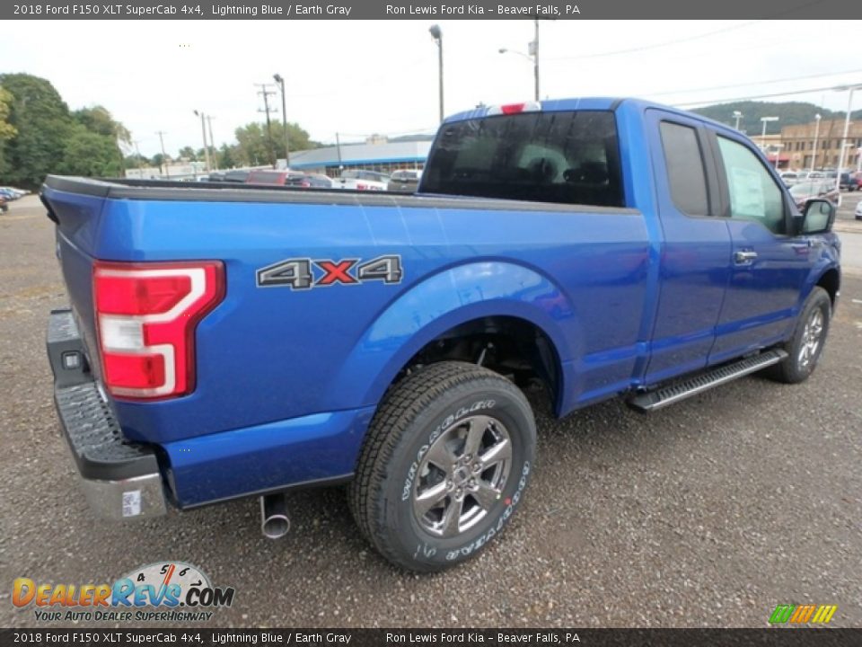 2018 Ford F150 XLT SuperCab 4x4 Lightning Blue / Earth Gray Photo #2