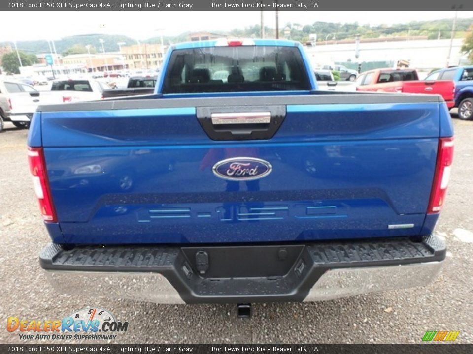 2018 Ford F150 XLT SuperCab 4x4 Lightning Blue / Earth Gray Photo #3