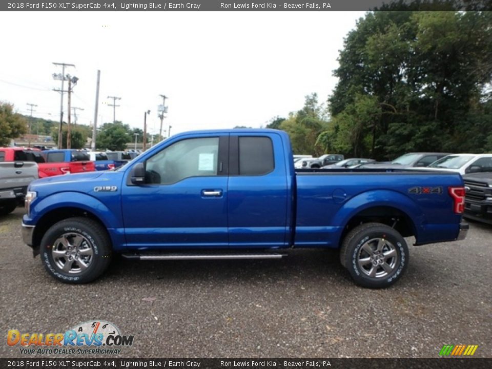 Lightning Blue 2018 Ford F150 XLT SuperCab 4x4 Photo #5