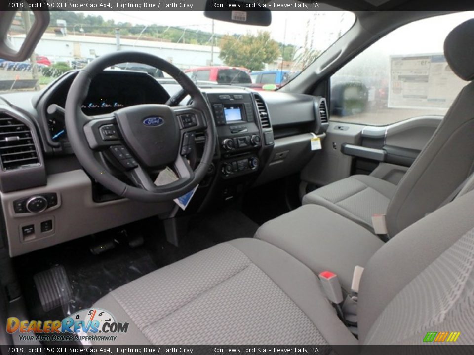 2018 Ford F150 XLT SuperCab 4x4 Lightning Blue / Earth Gray Photo #13