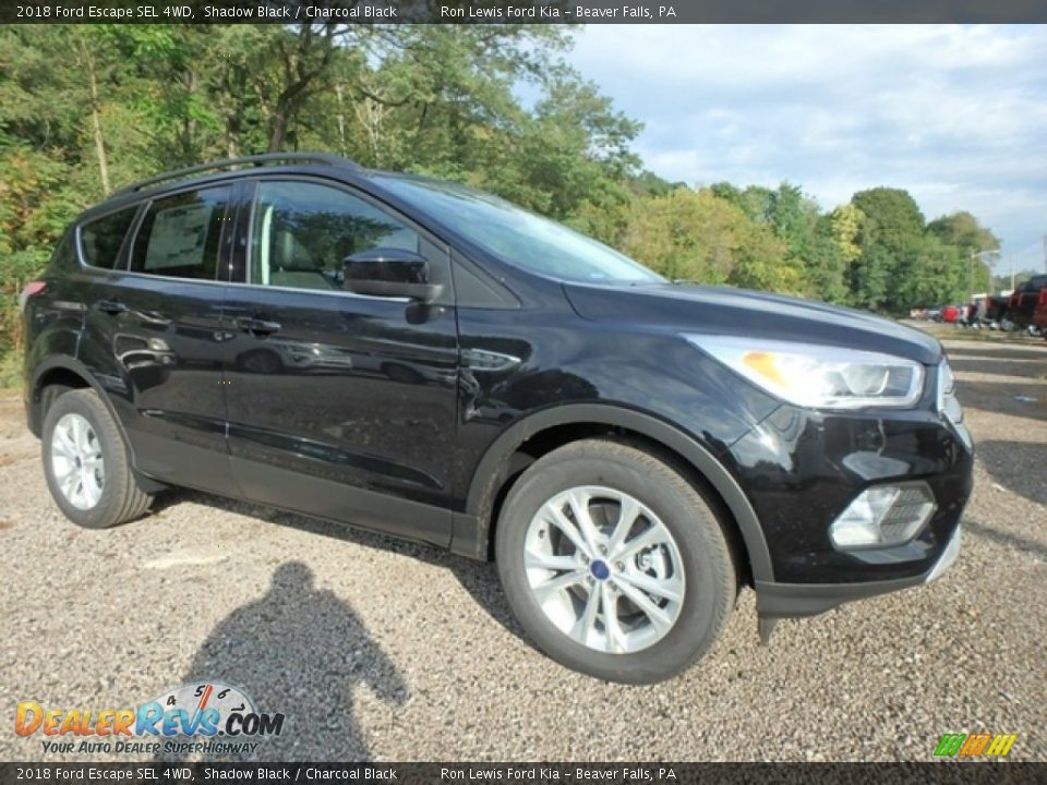 2018 Ford Escape SEL 4WD Shadow Black / Charcoal Black Photo #9