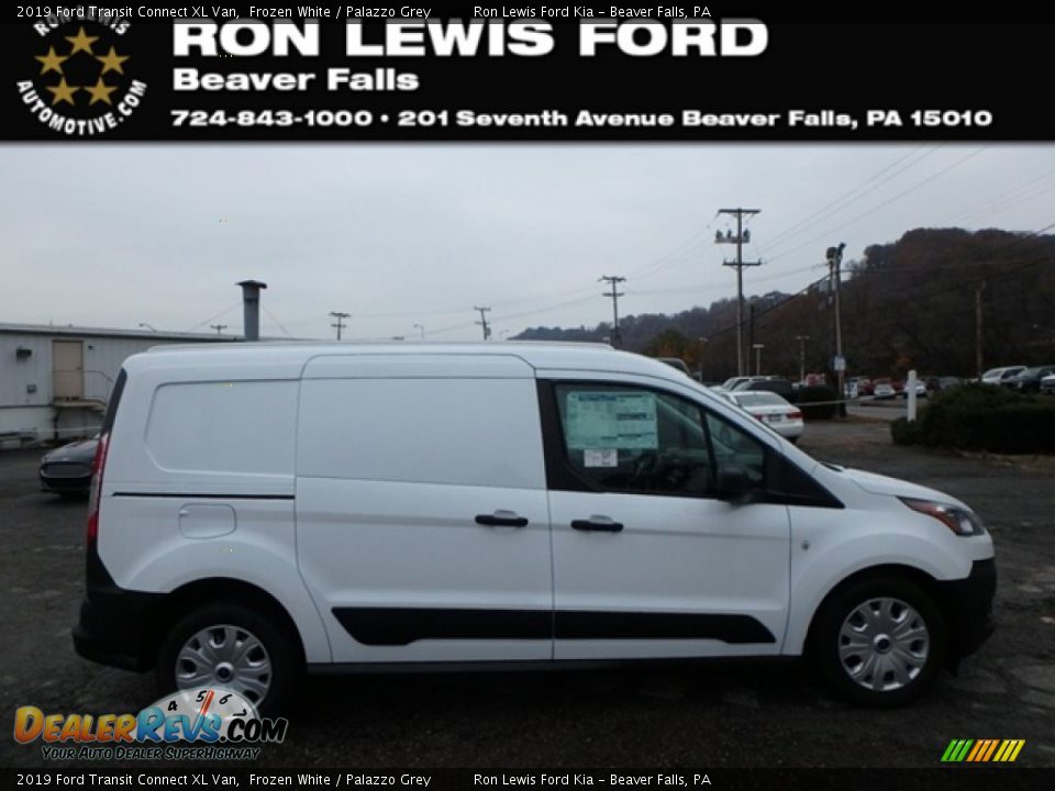 2019 Ford Transit Connect XL Van Frozen White / Palazzo Grey Photo #1