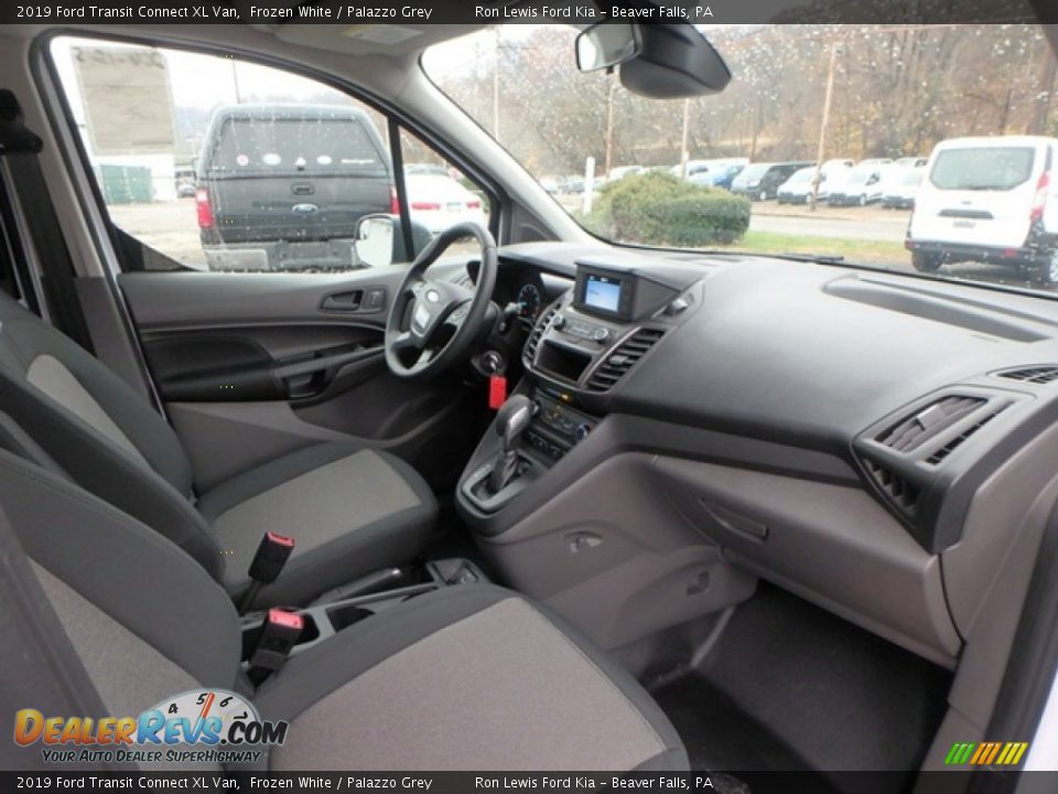 2019 Ford Transit Connect XL Van Frozen White / Palazzo Grey Photo #3