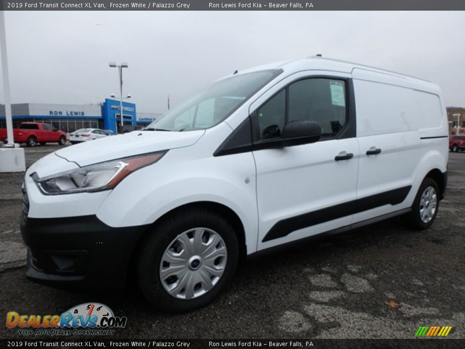 2019 Ford Transit Connect XL Van Frozen White / Palazzo Grey Photo #9