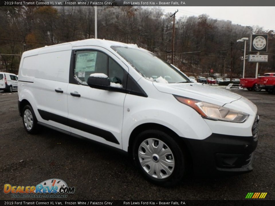 2019 Ford Transit Connect XL Van Frozen White / Palazzo Grey Photo #11