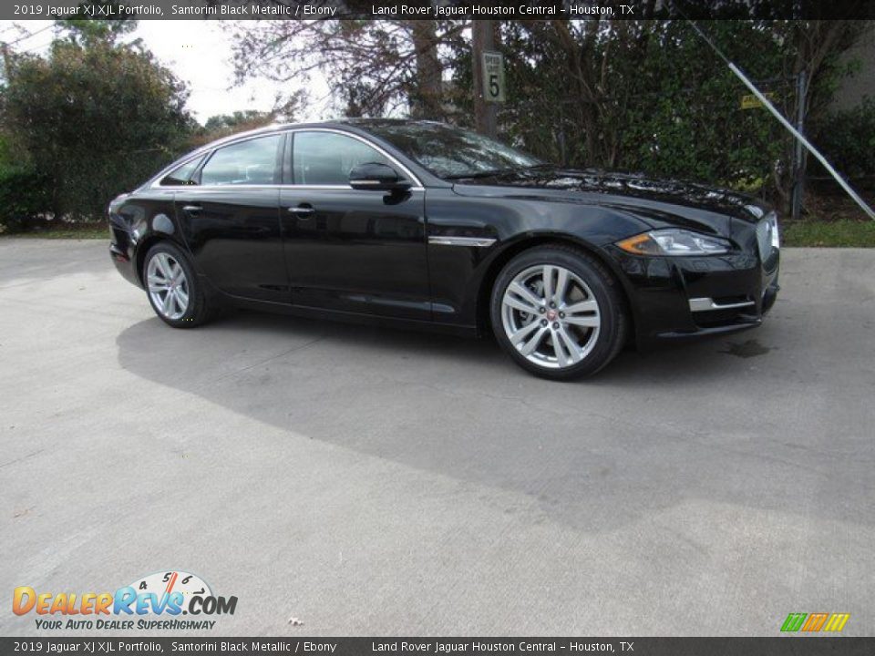 2019 Jaguar XJ XJL Portfolio Santorini Black Metallic / Ebony Photo #1