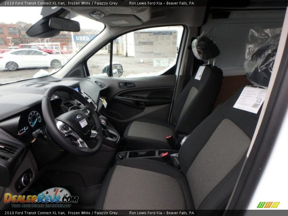 2019 Ford Transit Connect XL Van Frozen White / Palazzo Grey Photo #12
