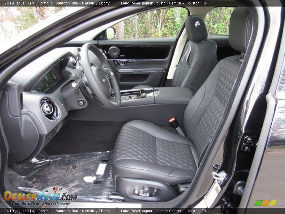 2019 Jaguar XJ XJL Portfolio Santorini Black Metallic / Ebony Photo #3